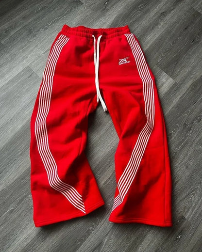 retro harajuku hip hop american y2k new casual pants side striped casual pants mens womens street drawstring high waist pants urban fashion pants