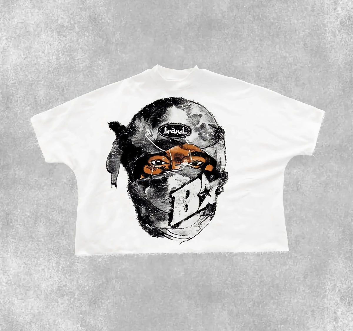 2000s Casual Mysterious Ninja Avatar Pattern Printed Gothic Loose Cotton Short Sleeves Hip Hop Y2K Top Men's and Women's tees Street King Limited