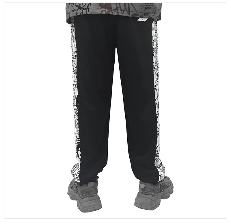 rainbowtouches 2022 brand mens casual pants high street printing loose straight men fashion mens trousers unisex unique default style 573
