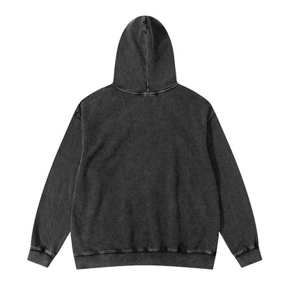 Rainbowtouches Washed Hoodie For Men Vintage Popular Stranger Hip Hop Winter Printing High Street Clothes Black Men's Clothing Street King Limited
