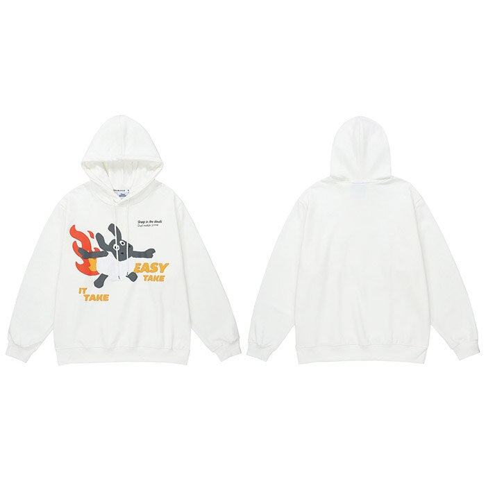 "Take It Easy" Unisex Men Women Streetwear Graphic Hoodie Daulet Apparel