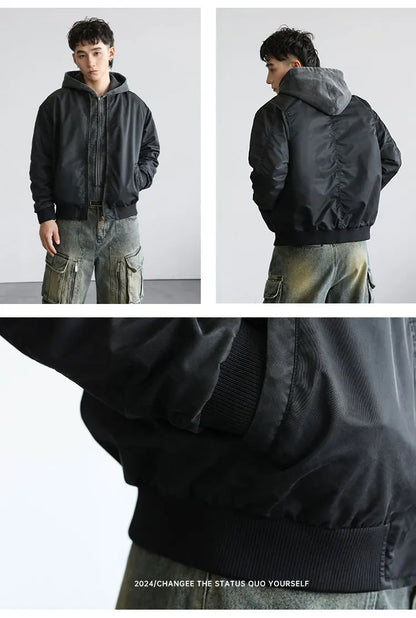 men streetwear fashion loose casual plus size short bomber baseball jacket women cargo coat spring autumn cityboy outerwear unique cargo style 763