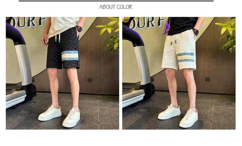 summer foam print shorts men y2k streetwear pleated baggy bermudas para hombre hip hop fashion vintage casual short pants unique shorts style 3333