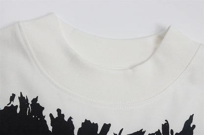 Summer Kanye West Chicago Limited Peripheral High-Street Retro Tops T-Shirt Street King Limited