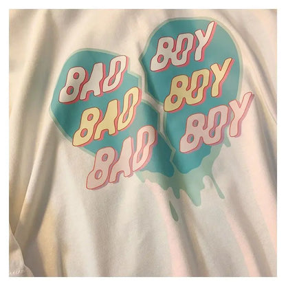Pure cotton love printed short-sleeved T-shirt for men and women, trendy brand loose ins internet celebrity design men clothing Street King Limited