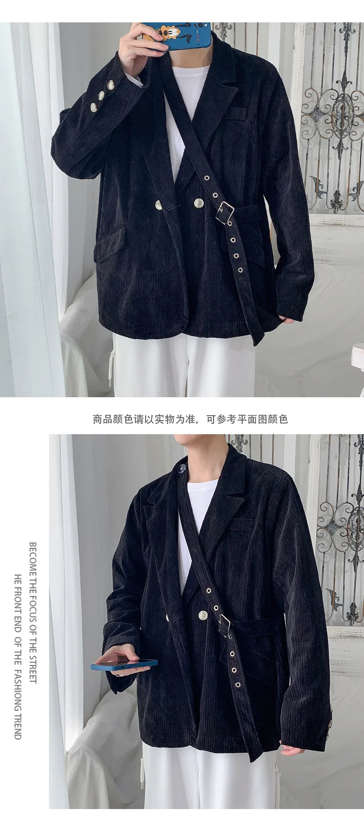 Streetwear Men's Fashion Cotton Suit Blazer Breathable And Comfortable 2023 Autumn Street Handsome Casual Oversize Suit Jacket Street King Limited