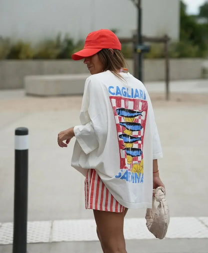 Oversized Harajuku Summer Casual Popular Cherry Graphic T Shirts Men Y2k Tops Gothic Clothes Streetwear Goth Women Clothing Street King Limited