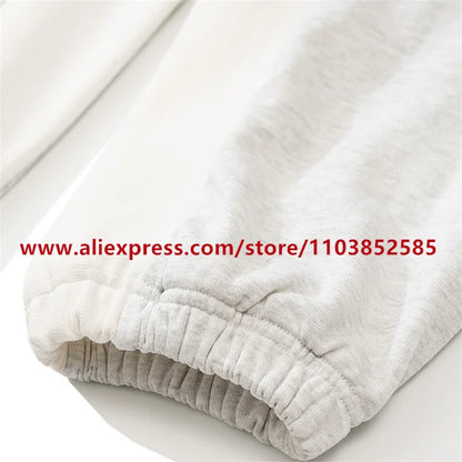 2024 autumn winter vintage casual sports pants mens letter illustration printed loose drawstring leg strap high street hip hop unique default style 1626