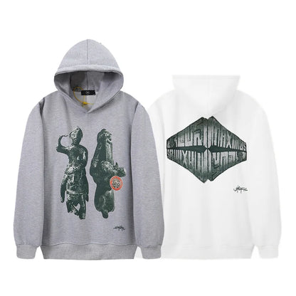 New luxury 2023 Maya Statue Utopia Pullover Hoodies Hoody Hooded Sweatshirts Velvet Cotton Drake Thick Fleece Street #539 Street King Limited