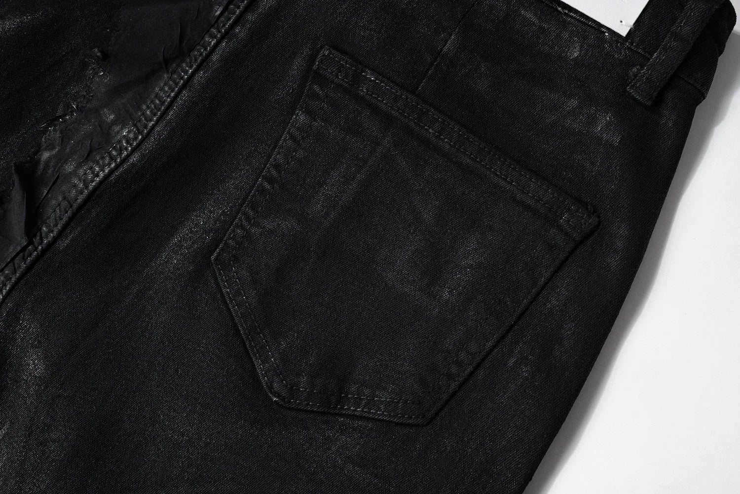 y2k streetwear wax leather strecth jeans for men and women ropa hombre baggy flare pants oversized straight denim trousers unique jeans style 4109