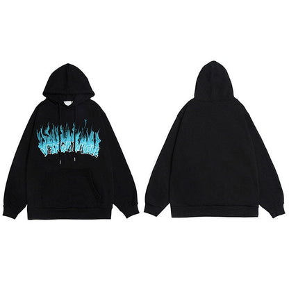 "Blue Smoke" Unisex Men Women Streetwear Graphic Hoodie Daulet Apparel