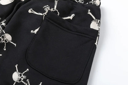 new 2023 hot luxury men classic skull head black saint comfortable cotton parkour sweat casual pants sweatpants 710 unique joggers style 4249
