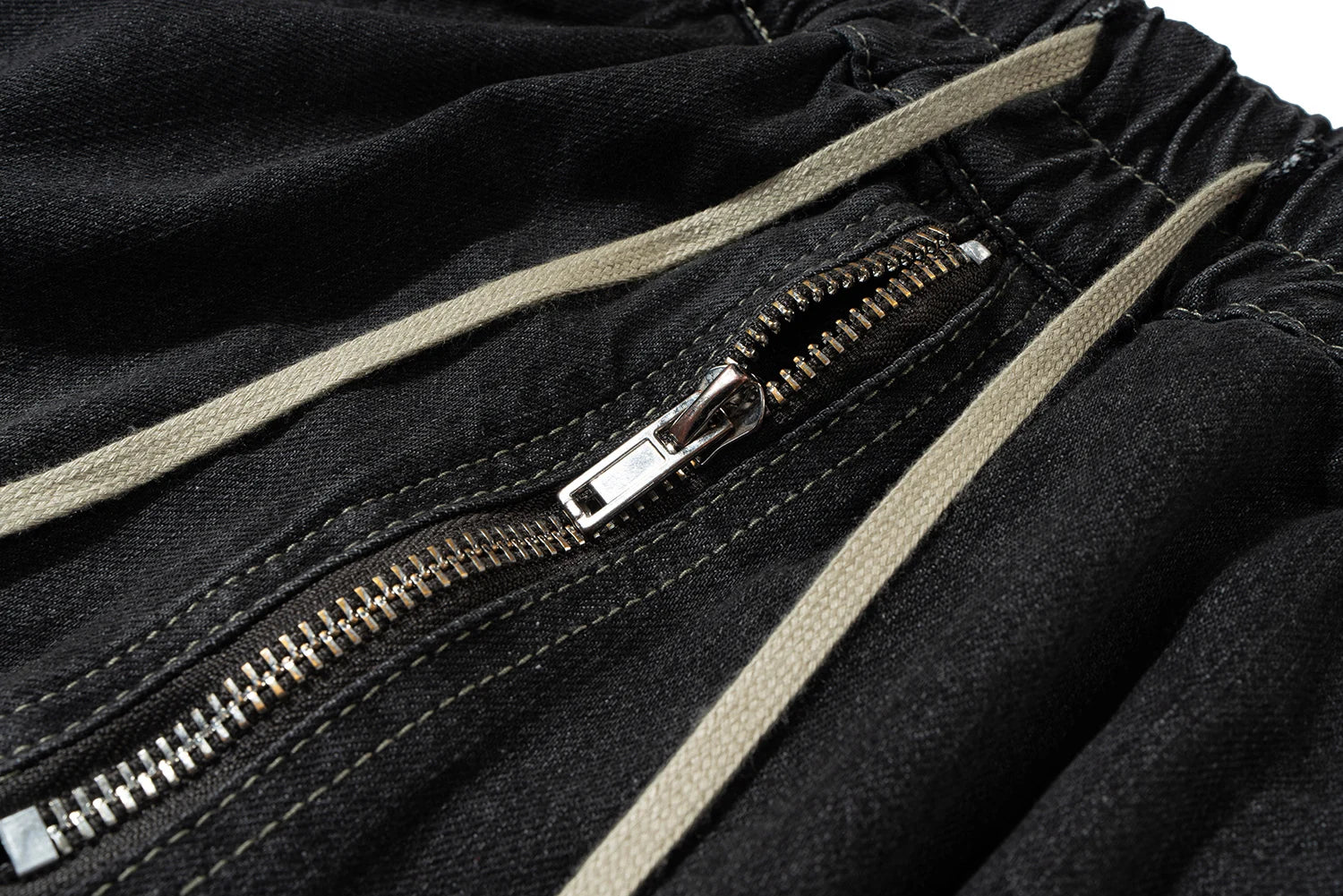 Ro Style Ribbons Streetwear Multi-pockets Cargo Short for Men Elastic Waist Wide Leg Baggy Jeans Knee Length Pants Loose Overall Street King Limited