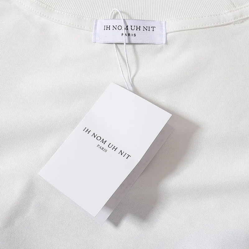 Black White IH NOM UH NIT Short Sleeve Tops Tee Men Woman Best Quality Simplicity Cotton Loose Versatile T Shirts Street King Limited