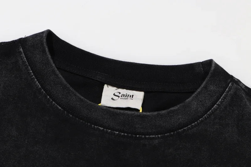 Newest Saint T-shirts Letter Pattern Tops Tee Men Woman Spring Best Quality Casual Crewneck Short Sleeve Street King Limited