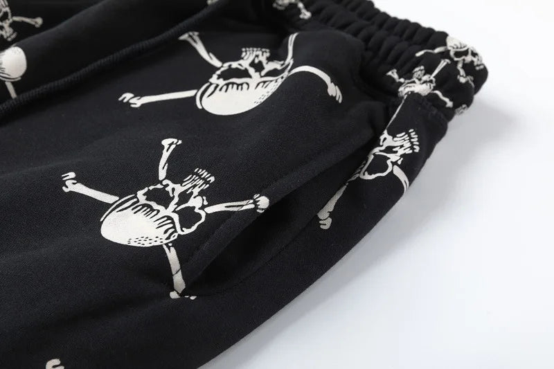 new 2023 hot luxury men classic skull head black saint comfortable cotton parkour sweat casual pants sweatpants 710 unique joggers style 4248