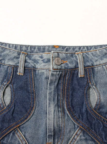 womens hollow jeans spring trend personality high waist zipper casual wide leg pants fashion casual clothing y2k pants jeans unique jeans style 72
