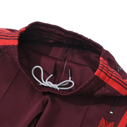 best quality embroidery logo new pants men woman side edge weaving stripe drawstring loose casual grey motion trousers unique default style 4946