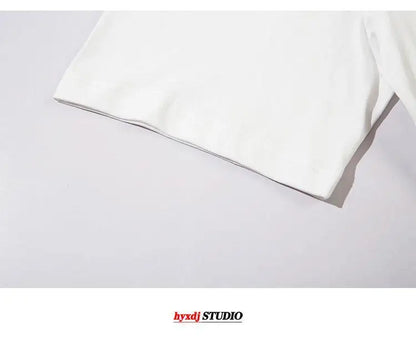 European and American trendy high street niche printed short-sleeved T-shirts for men summer American street tops men clothing Street King Limited
