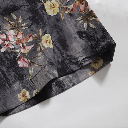 Men's Shirts Summer Flower Pattern Harajuku Style Top Casual Loose Fashion Clothing Versatile Shirts Unisex New Style Street King Limited
