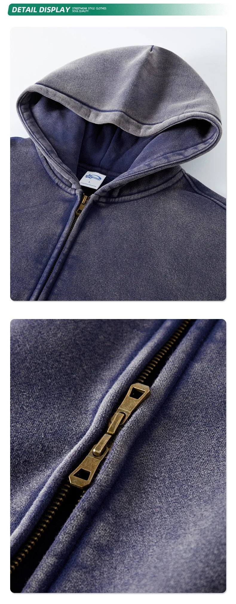 Batik fleece zippered hoodie Street King Limited