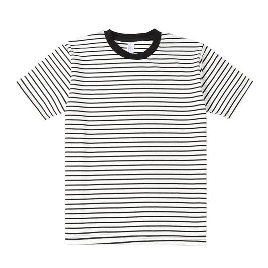 Japanese Vintage Nostalgic Striped T-Shirts For Men And Women Short-Sleeved Cotton Men's Loose Half-Sleeved Sea Soul Shirt Street King Limited
