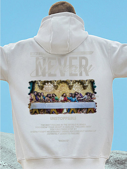 Autumn Jesus Oil Painting Graphic Print Hoodies Men Oversized Fleece Hip Hop Hooded Sweatshirt Y2K Vintage Streetwear Hoodie Street King Limited