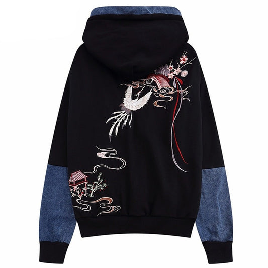 "Crane Bridge" Unisex Men Women Streetwear Graphic Hoodie Daulet Apparel