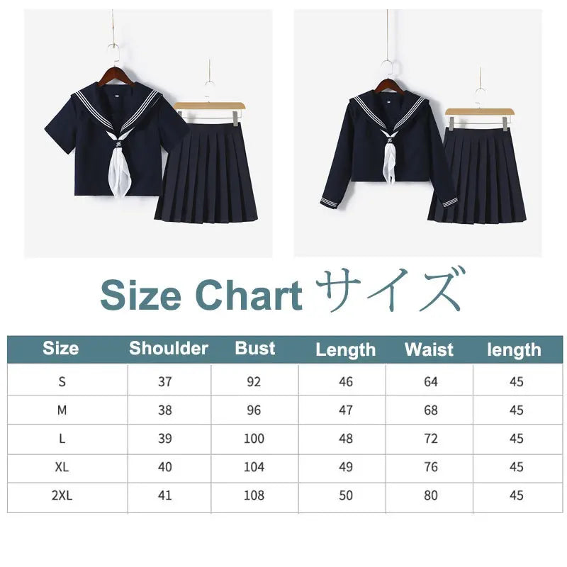 Navy Sailor Outfit Japanese Style School Uniform Skirt Girls JK Uniforms Student Sailor Dress Korean Student Seifuku COS Costume Street King Limited