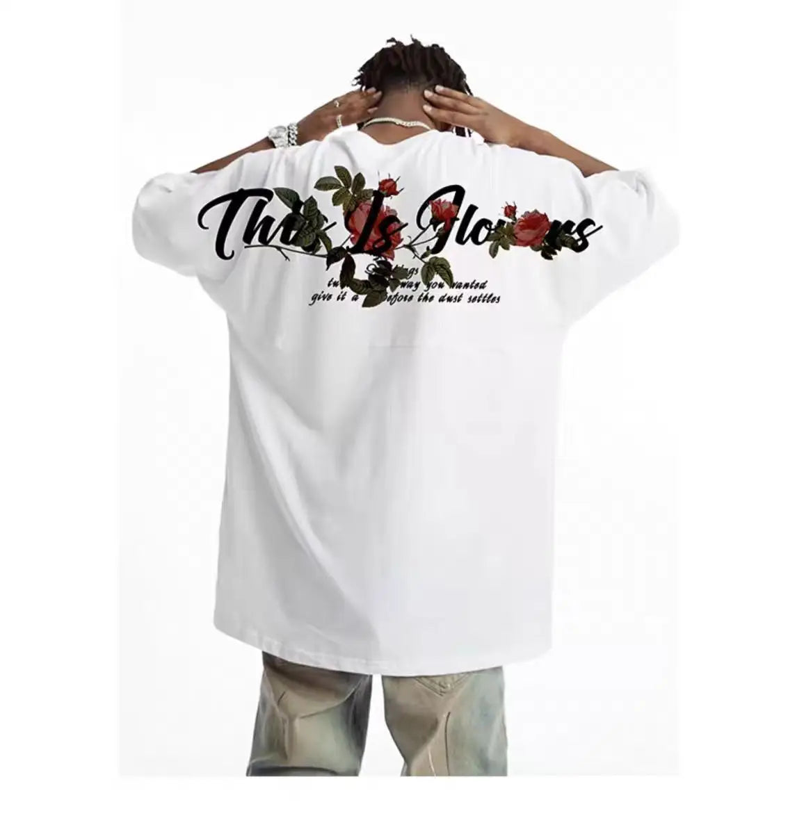National trend American retro washed distressed short-sleeved t-shirt for men 2024 loose ins street style hip hop  men clothing Street King Limited