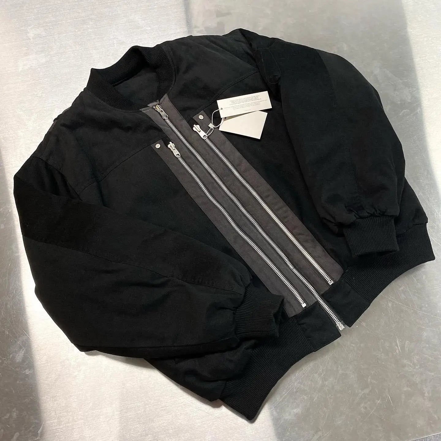 undermycar 2023 deconstructed multi zipper autumn winter flight jacket unique default style 3815
