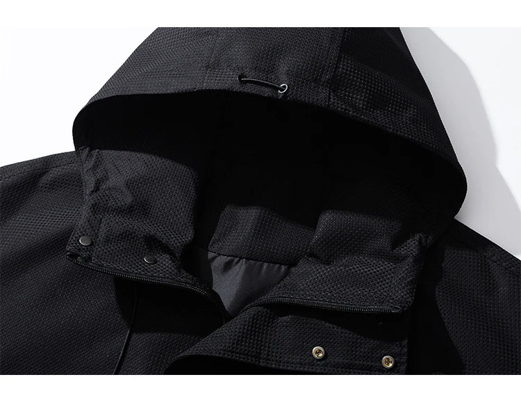 autumn mens lightweight waterproof jacket basic solid colours outdoor clothing daily travel unisex hooded jackets windbreaker unique default style 6176