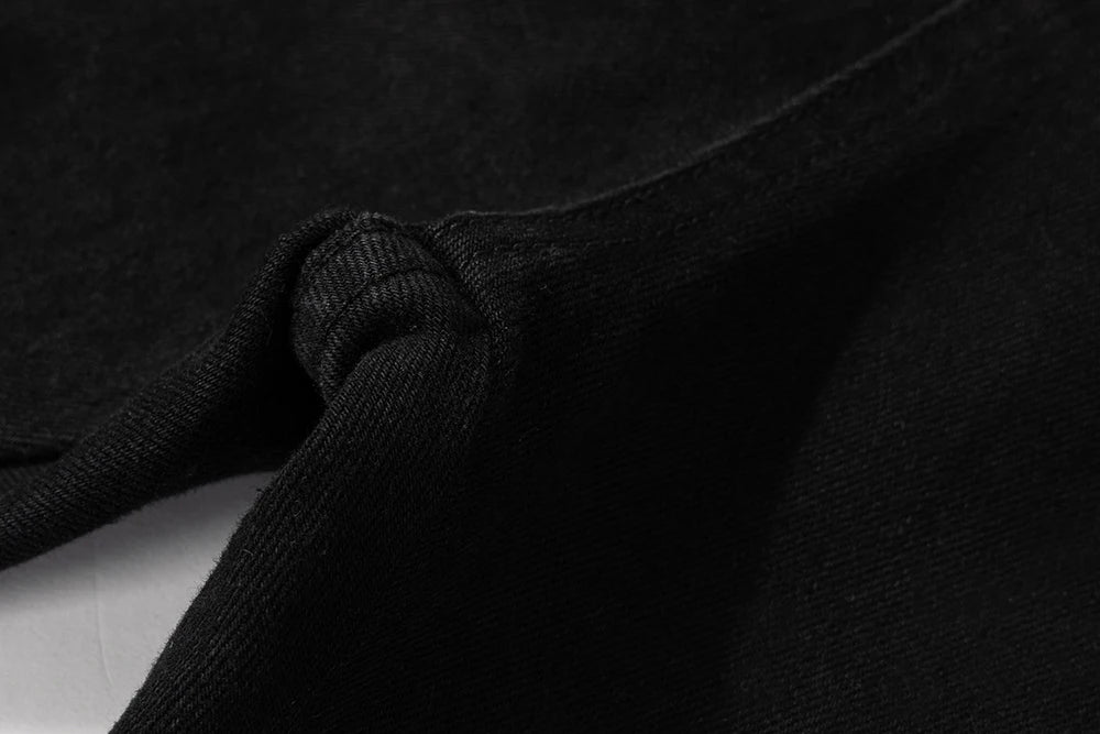 2023 new straw tassel design ripped hole loose denim trousers mens streetwear straight y2k pantalones hombre baggy jeans unique jeans style 663