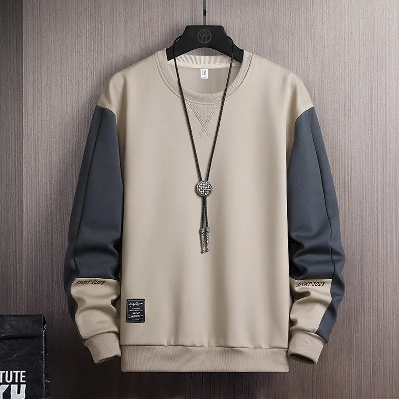 2023 Men Casual Sweatshirt Hoodie Men Harajuku Streetwear Pullover Male Patchwork Loose O-Neck Fashion Hip Hop Hoodies Street King Limited