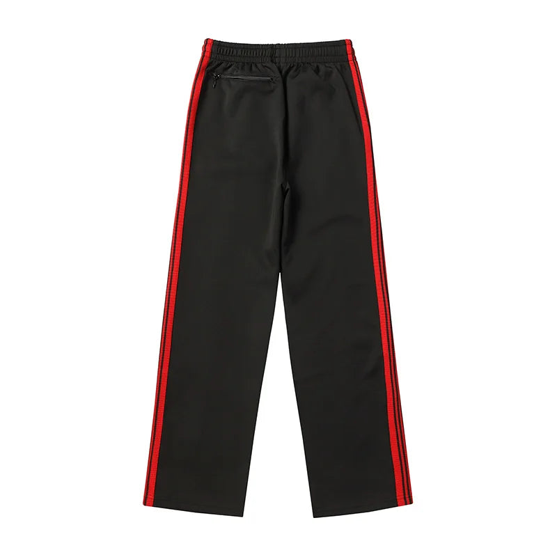 sea blue casual pants men woman loose comfortable side edge weaving stripe embroidery drawstring joggers sweatpants unique joggers style 5092