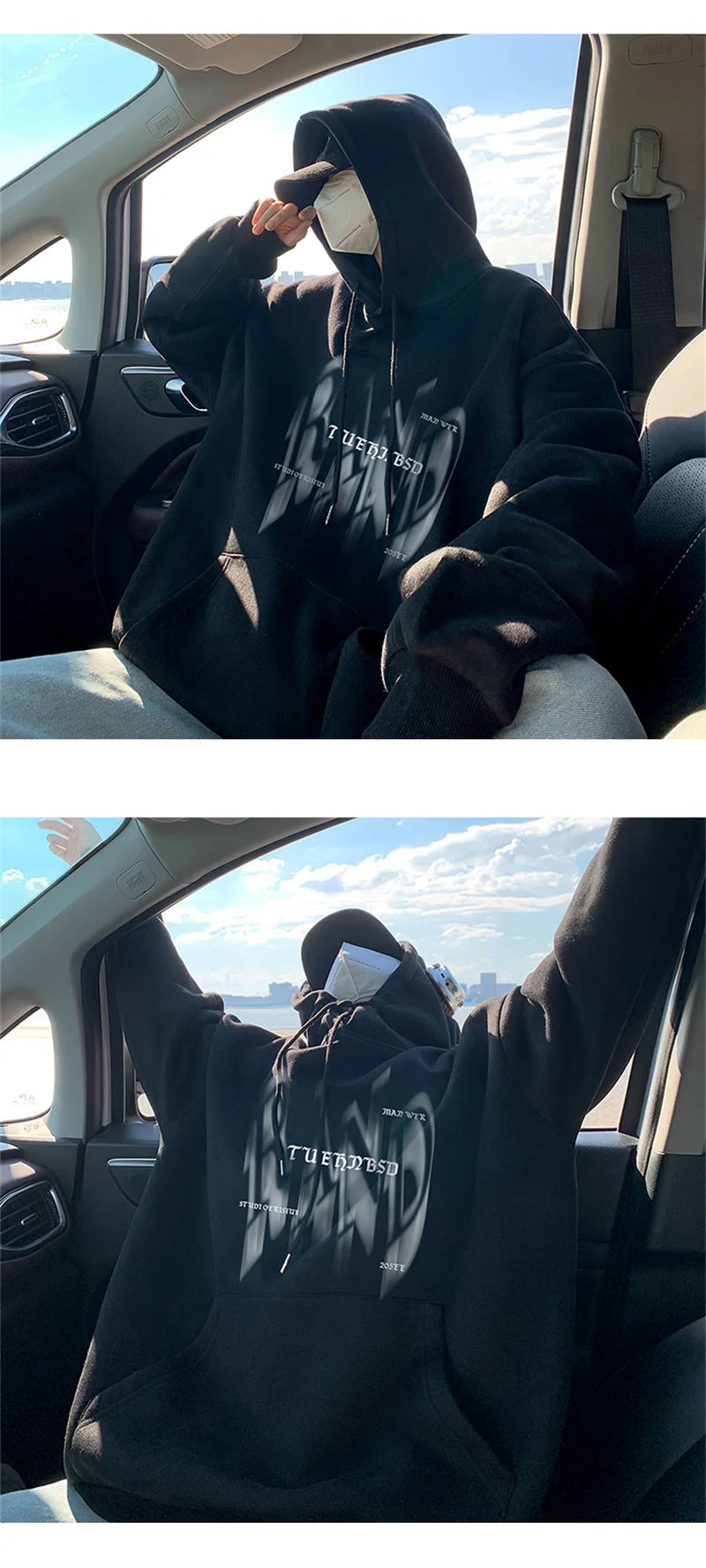 New Gothic Letter Printed Hoodies For Men Autumn Hip Hop Oversized Hooded Sweatshirt Y2K Streetwear Graphic Hoodie Tracksuit Street King Limited