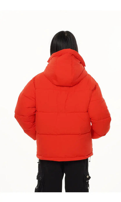 men women winter fashion loose casual cotton padded hooded parkas jacket campus boy gril thicken warm snow coat outerwear unique default style 1086