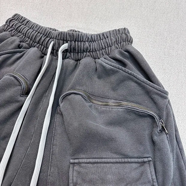 Multi-pocket zipper tactical overalls feature heavyweight shorts Street King Limited