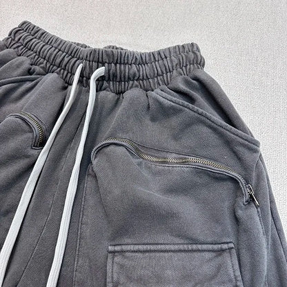 Multi-pocket zipper tactical overalls feature heavyweight shorts Street King Limited