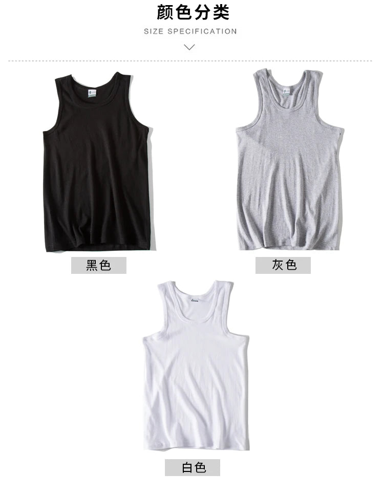 Hot Sale 3pcs / 100% Cotton Mens Sleeveless Tank Top Solid Muscle Vest Undershirts O-neck Gymclothing Tees Whorl Tops Street King Limited