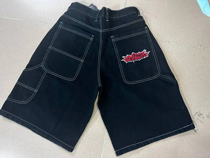 Shorts skateboarding trend mens and womens universal jeans cropped pants joggers skinny men hip hop  harajuku cargo pants Street King Limited