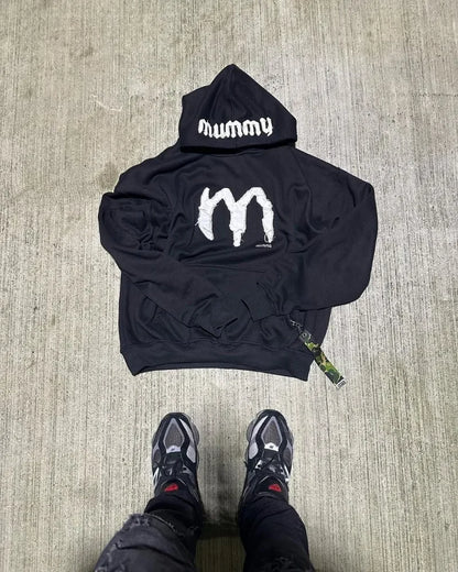 Y2k American High Street Fashion Brand Letter Embroidery Oversized Pullover Hoodie Women Fashionable Casual Loose Sweatshirt Men Street King Limited