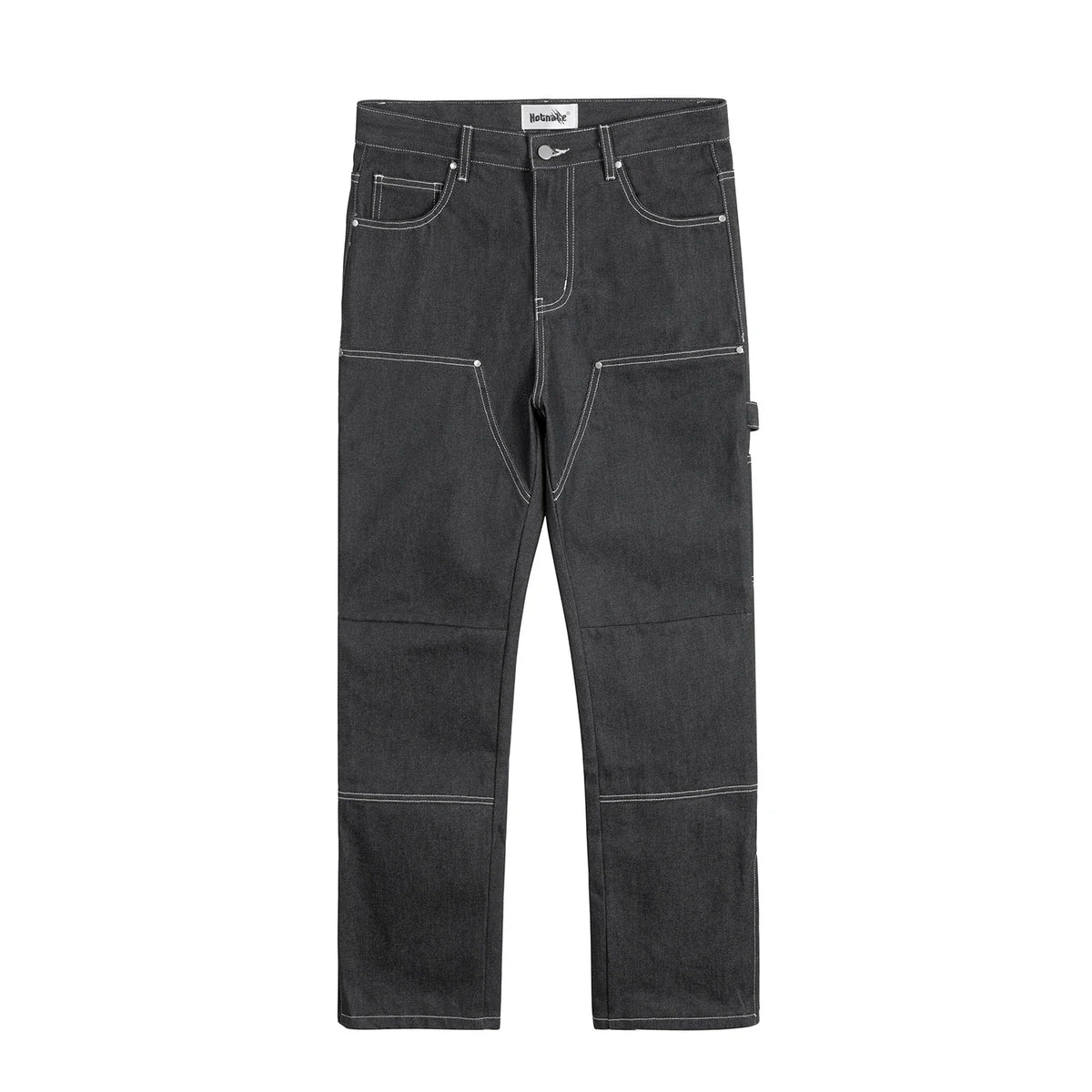 retro ankle zipper original casual logging pants mens straight streetwear baggy loose jeans cargos oversized denim trousers baggy cargo bottoms
