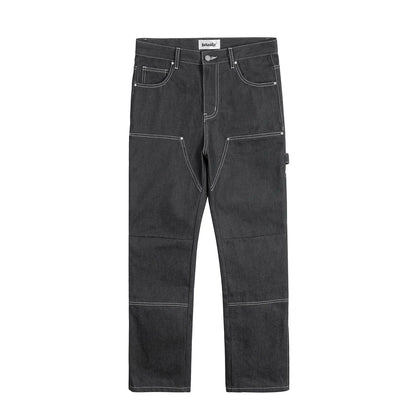 retro ankle zipper original casual logging pants mens straight streetwear baggy loose jeans cargos oversized denim trousers baggy cargo bottoms