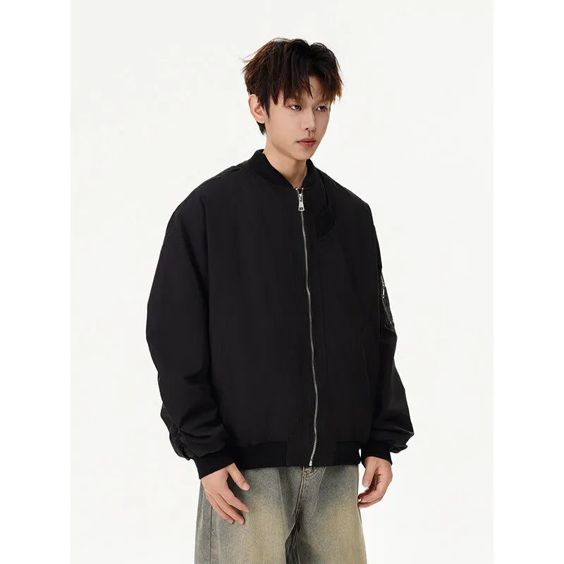 fashion spring autumn jacket men women streetwear fashion loose casual techwear bomber jacket cityboy baseball coat outerwear minimalist street pants