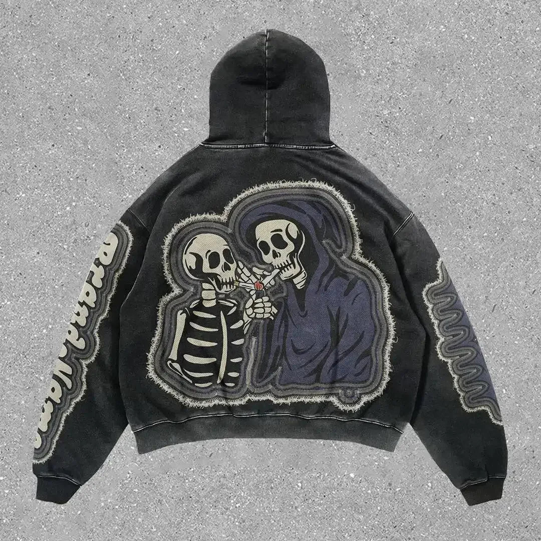 Harajuku Vintage Hoodie Oversized Goth Streetwear Tops Grunge Hoodies Women Couples 2024 Sweatshirt Gothic Y2k Clothes Street King Limited
