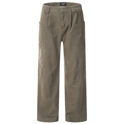 american style cargo jeans mens black loose straight denim pants casual baggy jeans trousers unique cargo style 2727