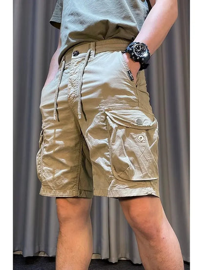 Men Trend Cargo Shorts Cotton High Quality Hot Sale Hip Hop Punk Wash Military Multi-pocket Casual Male's Outdoor Straight Short Street King Limited