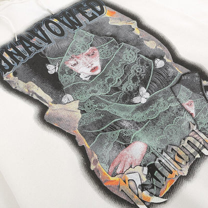"Bow Down" Unisex Men Women Streetwear Graphic Hoodie Daulet Apparel