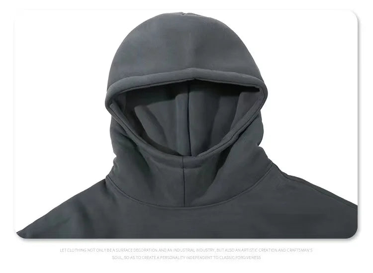 Three-dimensional foam splicing color hoodie plus fleece hoodie men and women Street King Limited